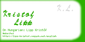 kristof lipp business card